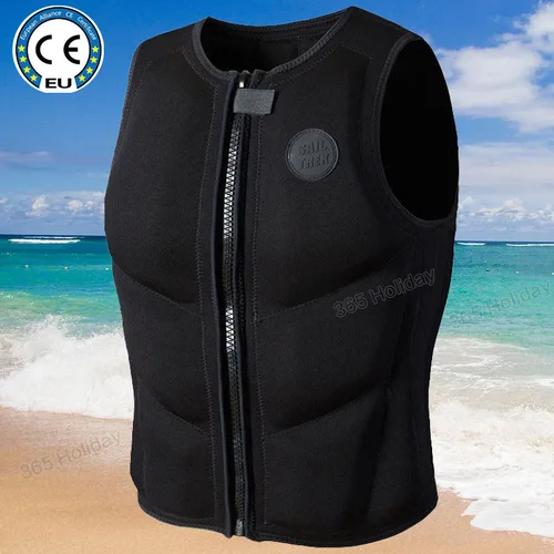 Chaleco de impacto SURF para hombre, chaleco de neopreno para Wakesurf, chaleco Comp para adultos, chaleco de flotabilidad adecuado para deportes acuáticos, chaleco salvavidas