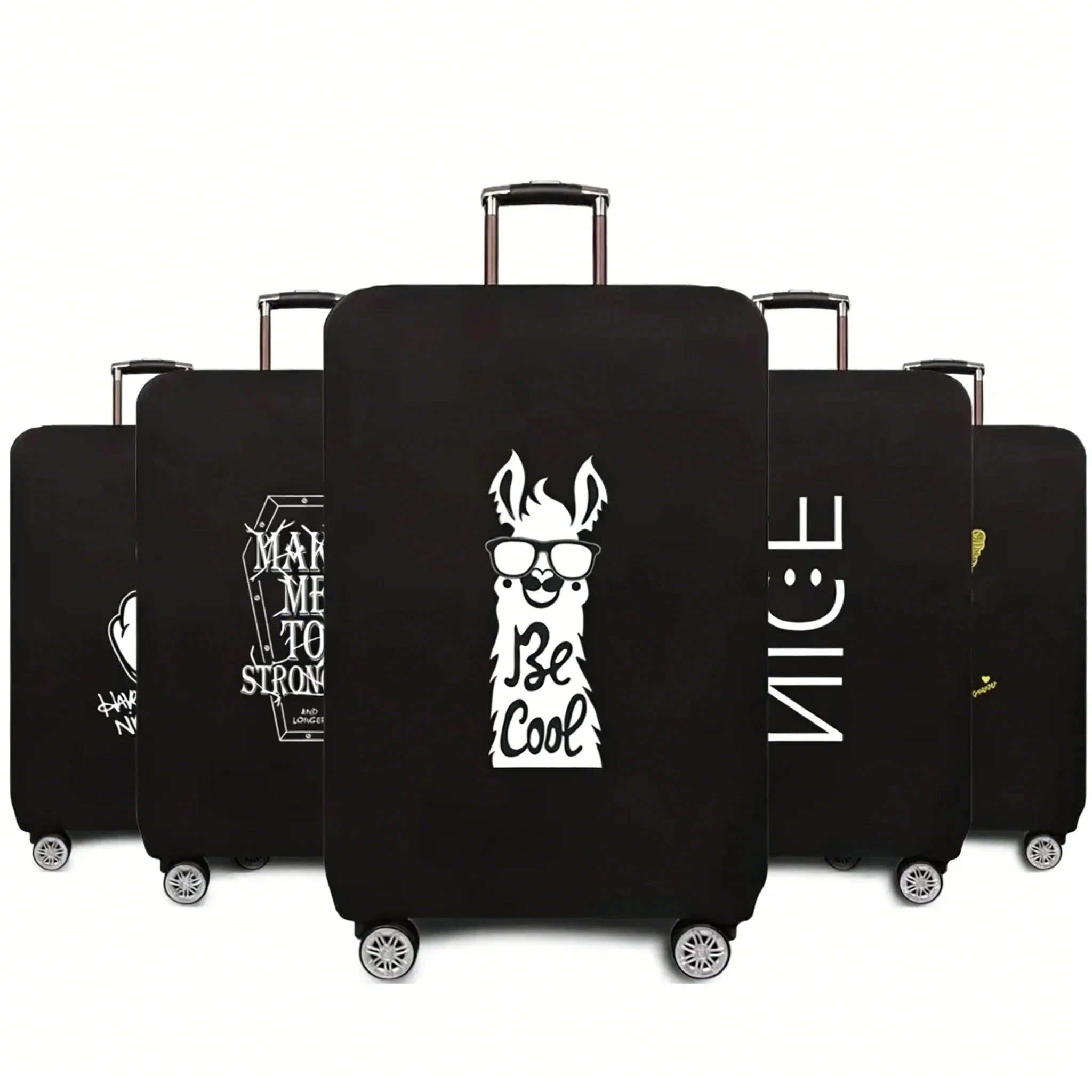 

Whitepicture Pattern Series Travel Accessories Luggage Case Suitcase Dust Protective Cover 18-28 Inch Trolley Case Elastic Cover