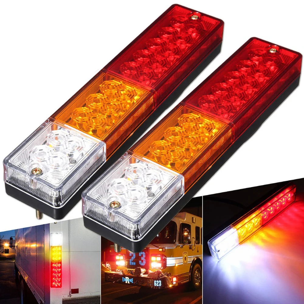 2X 24V 12V Car Trailer Lights LED Stop Rear Tail Brake Reverse Lights Turn Indiactor ATV Truck Caravan aanhanger led verlichting