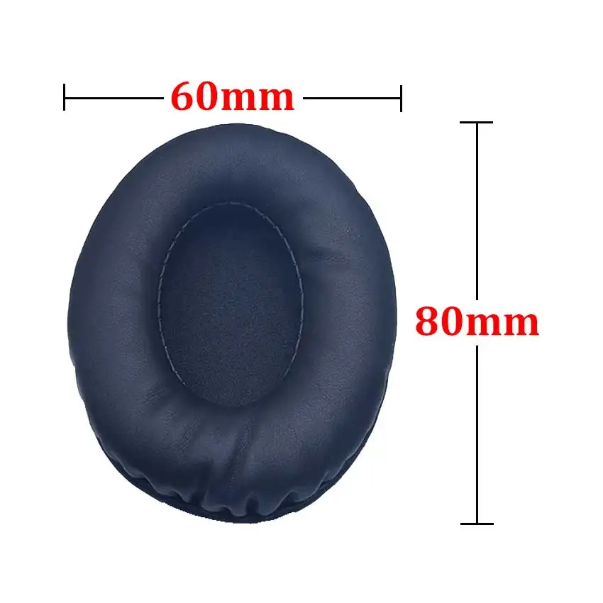 2pcs 60*70/80 65*85 70*90 75*95 80*100 85*105 90*110 100*120 มม.แผ่นรองหูฟังรูปไข่สําหรับหูฟังครอบคลุมฟองน้ําหนังโฟมเบาะ