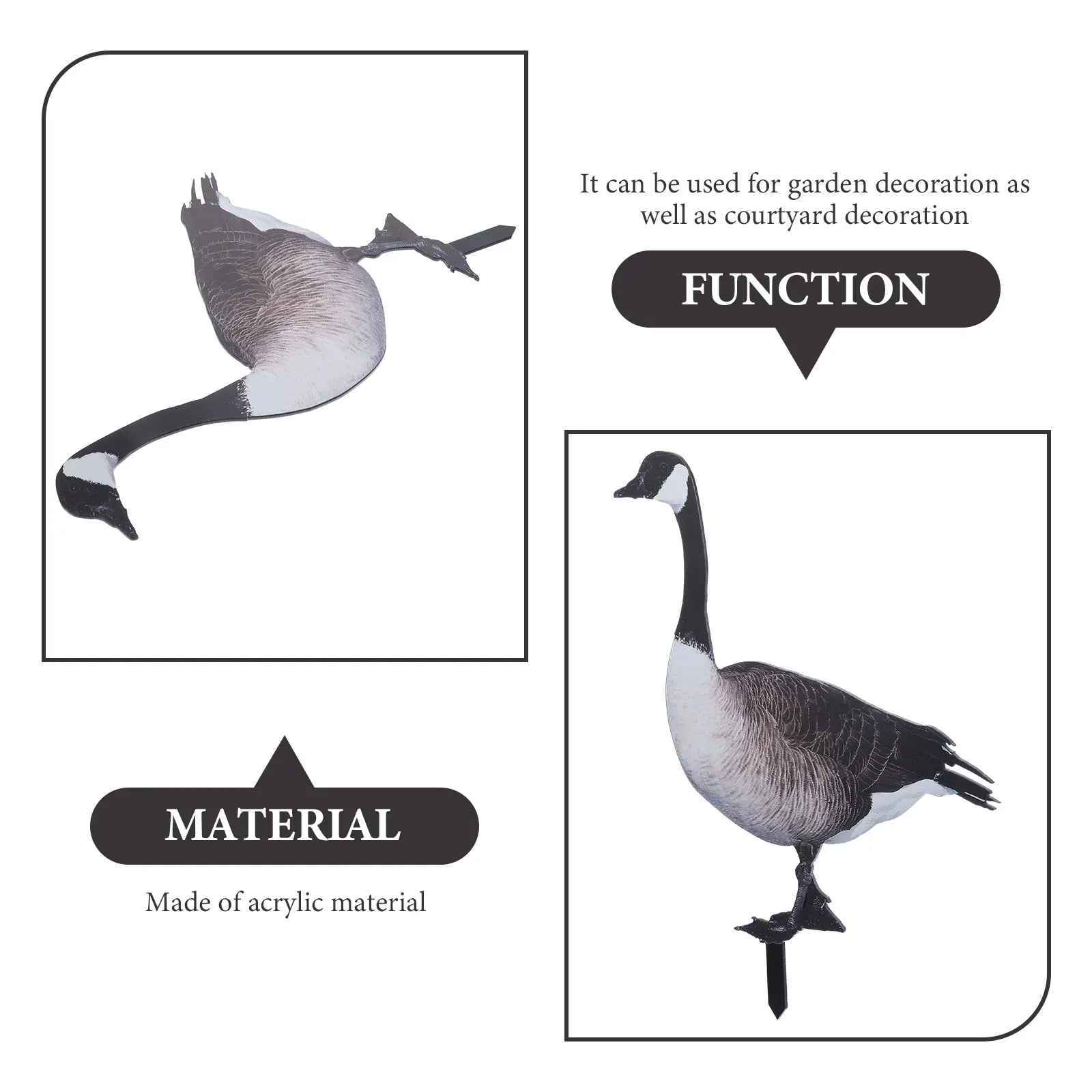 

Colored Duck Decoration Stakes Garden Ornaments Animal Shaped Lawn Inserts Outdoor Decor Yard Gifts Kids Modern Style