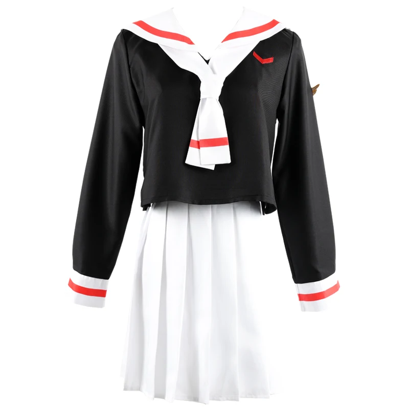 Anime Cardcaptor Sakura Card Captor Kinomoto Sakura Li Syaoran Cosplay Costume School Uniform Man Woman Campus Sailor Suit