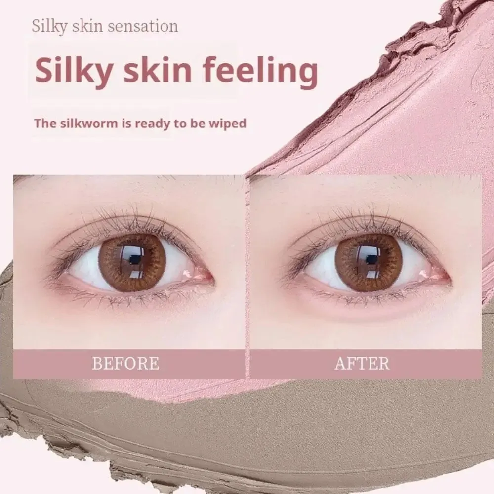 Double Ended Lying Silkworm Pencil Eye Makeup Tool Mulitfuntional Highlighter Makeup Pen with Brush Eye Brightener Makeup Stick