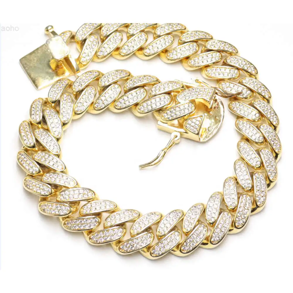 Wholesale Gold Women Cuban Link Chain Necklace Hip Hop Girls Jewelry Necklace