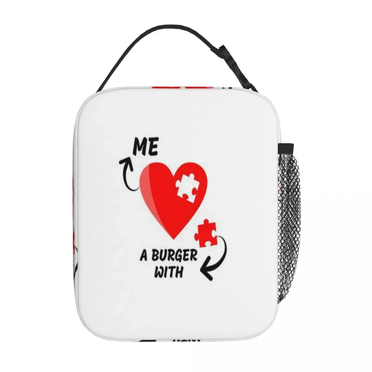 Hot Sale I Love A Burger With ( The Lot ) - Australian Traditional Foods Graphic Waterproof Lunch Bag Roadside Stop Lunch Tote