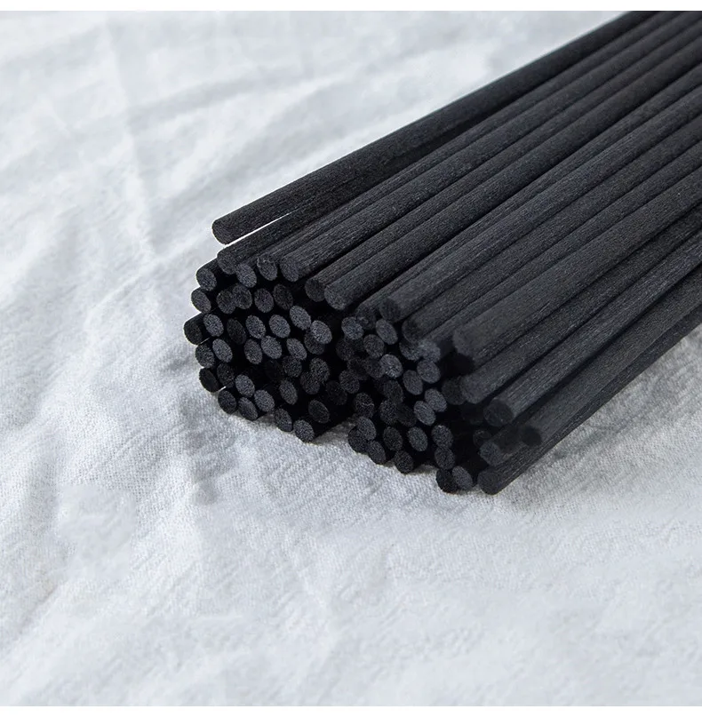50 sztuk Dia3/4/5MMX L40/35/30/25/22CM Premium czarne pałeczki z włókna wymiana dyfuzora Reed wkłady do zapachu najwyższej jakości