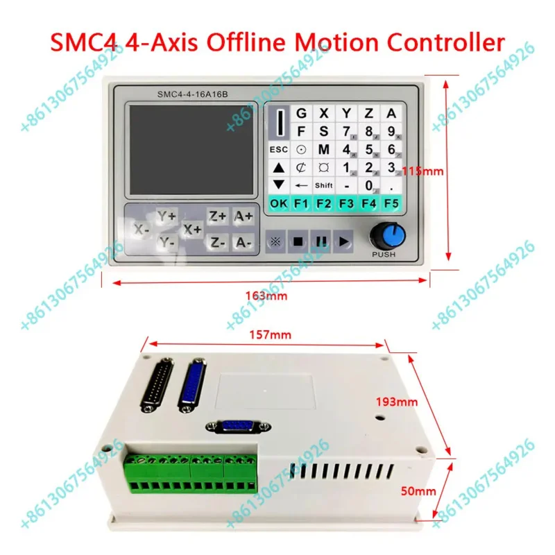 50KHZ CNC 4 Axis Offline Controller Breakout Board Carving Engraving Machine Control System Card SMC4-4-16A16B