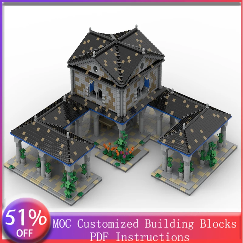 

4709 PCS Modular Building Age of Town Center Western European MOC Customize Modular Building Block DIY Boys Festival Toy Gift