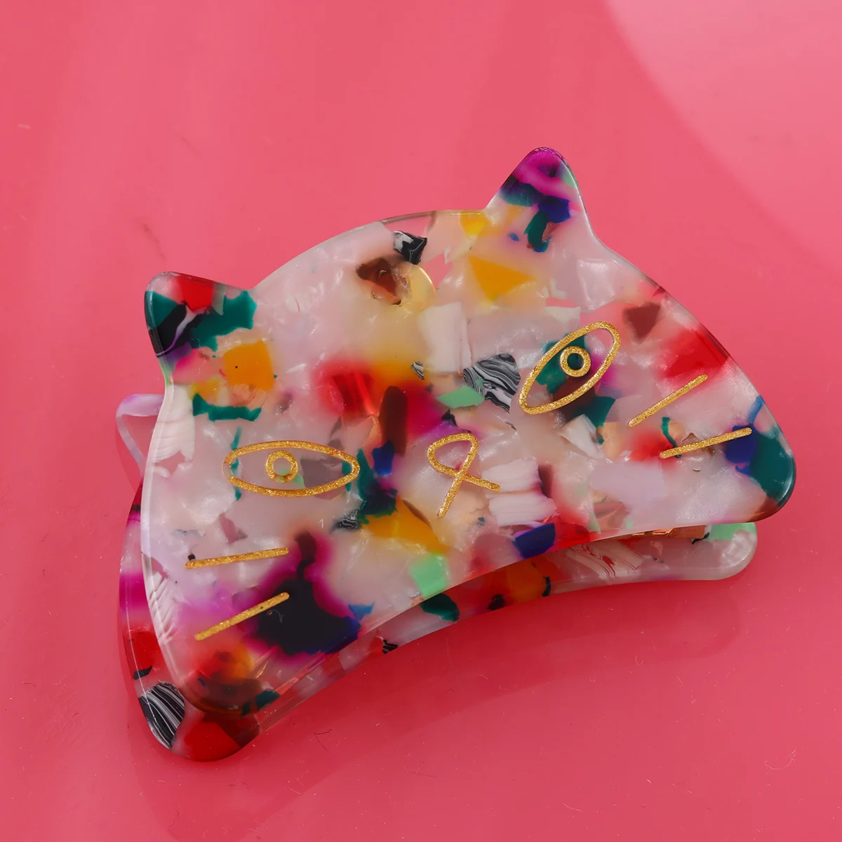 Gemischte Farbe Haar Krallen clips niedlichen Katze Element Pferdes chwanz halter für Frauen Mädchen Haarschmuck