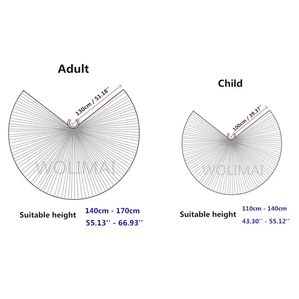 ปีกเต้นระบำหน้าท้องสำหรับเด็กผู้หญิงชุดเต้นระบำหน้าท้องดีไซน์แบบตะวันออกปีกเต้นรำสีสันสดใส