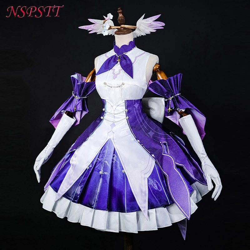 

NSPSTT Game Honkai Star Rail карнавальный костюм маленький робин карнавальный костюм с крыльями головной убор Хэллоуин ролевые игры наряды