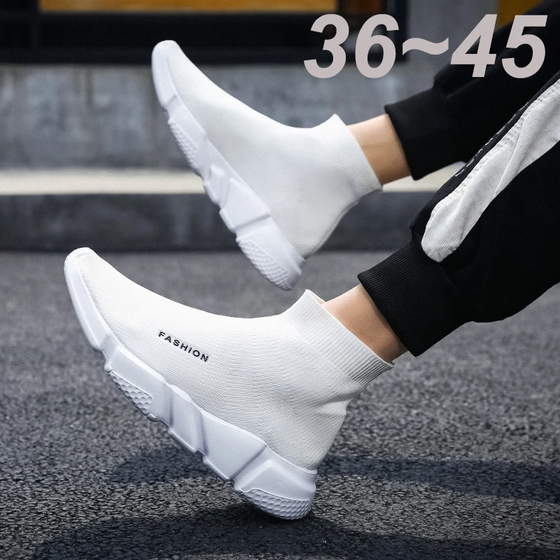 Luxury Designer 36~45 Men Women Sneakers Sock Chunky Breathable Boots Mesh Brand Shoes Casual Tennis Mens Running Shoes Footwear