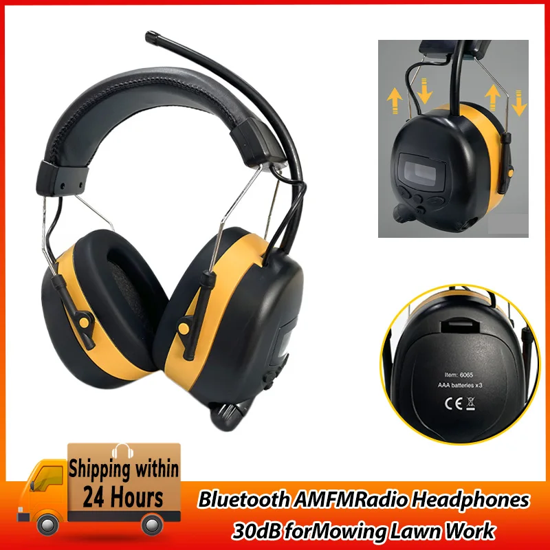 NEW Bluetooth Hearing Protection Headphones AM FM Radio Headphones 27dB NRR Noise Reduction Safety Earmuffs for Mowing Work