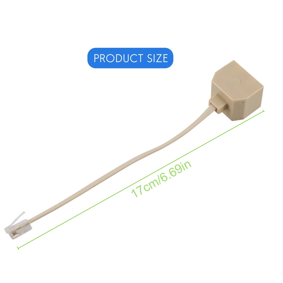Разветвитель для телефонного разъема RJ11 Male Line-Double RJ11 Female Jack