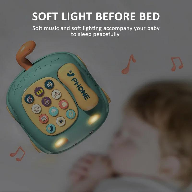 Baby pädagogisches Lernspiel zeug 0 12 Monate Montessori Lichter musikalisches Klavier Handy Mädchen Kinder Kind Telefon Geschichte Maschine