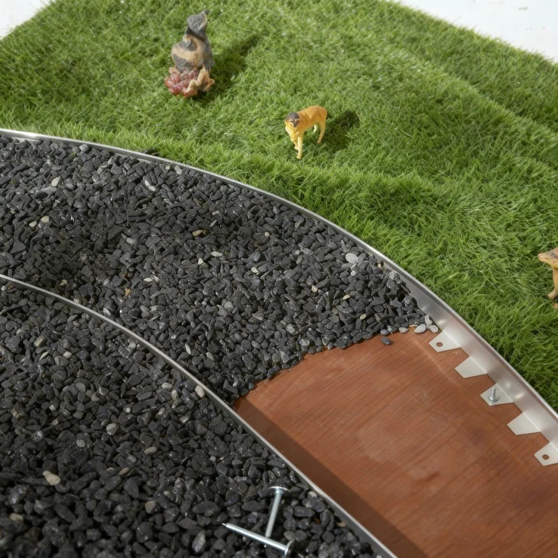 1mm10M Garden Stainless Steel Grass Stone Isolation Belt Greening Retaining Board Courtyard Lawn Arc-shaped Isolation Edge Trim