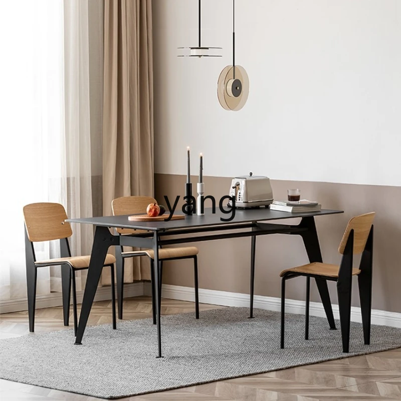 

TGF dining table and chair combination Italian rock slab modern simple small apartment household table