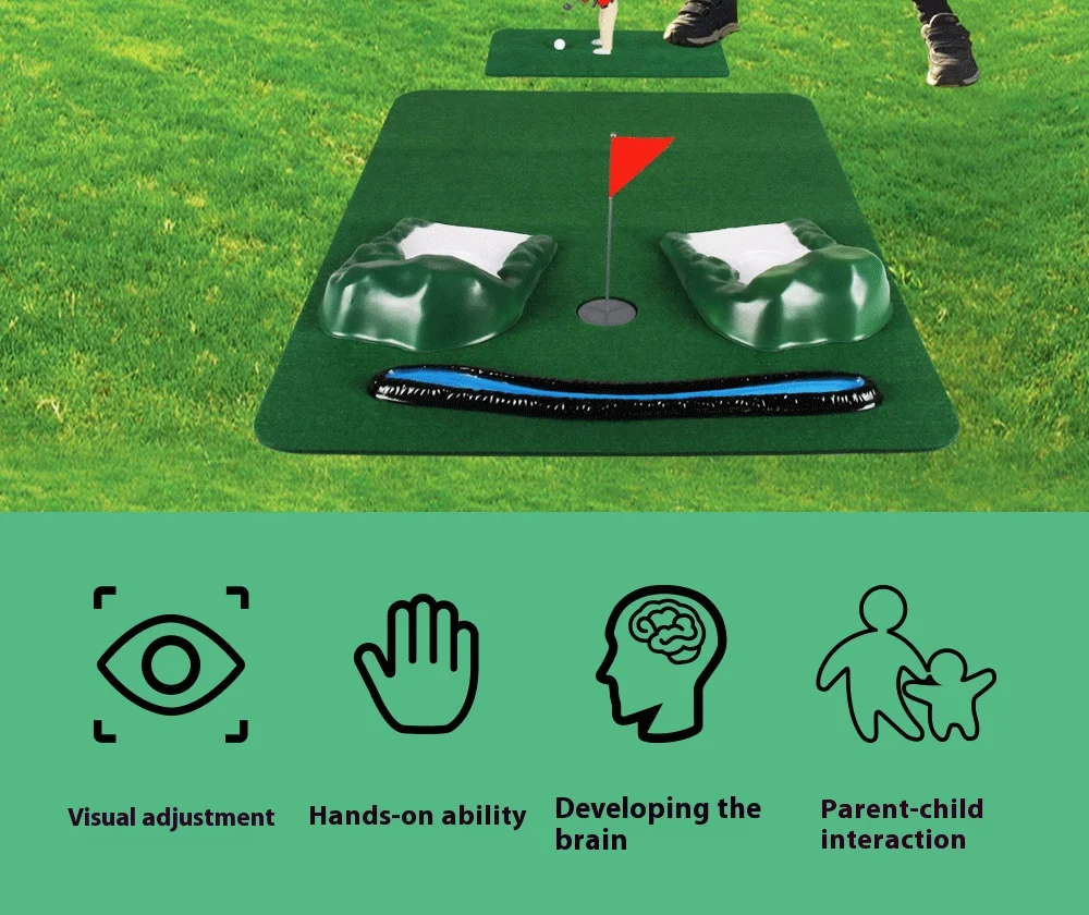 Kinder Golf Club Mini Puppe Set Spielzeug drinnen und draußen tragbare Eltern-Kind interaktive Party Spiel Geburtstags geschenk – Detail 2