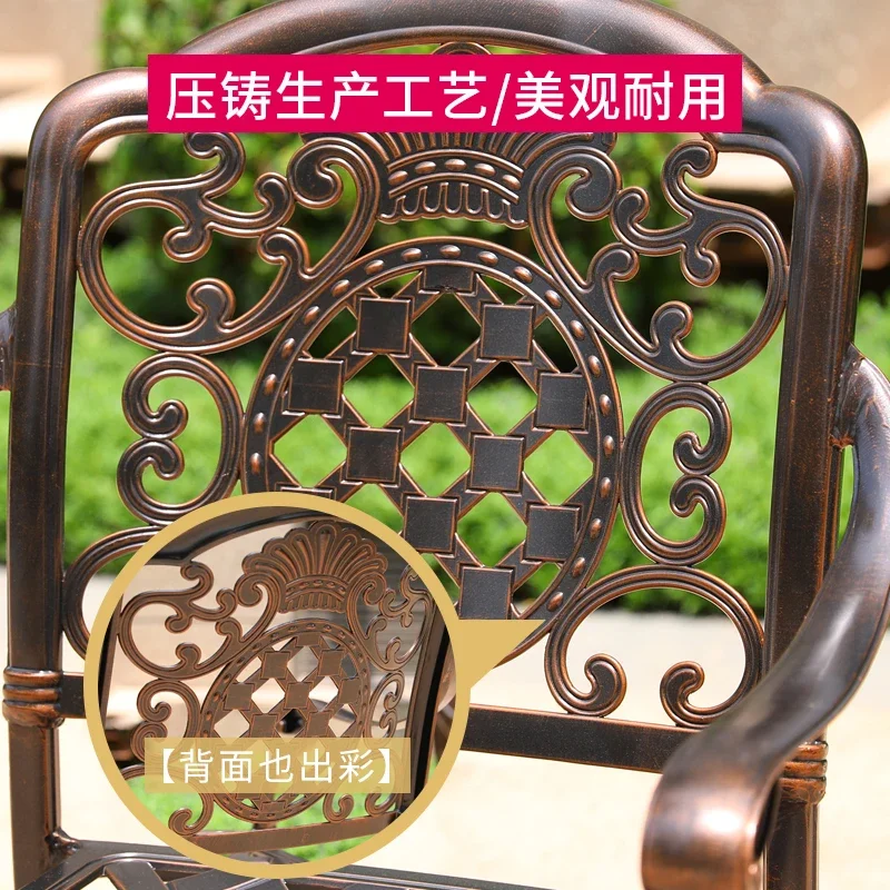 courtyard garden balcony furniture wrought iron outdoor five-piece set cast aluminum tables