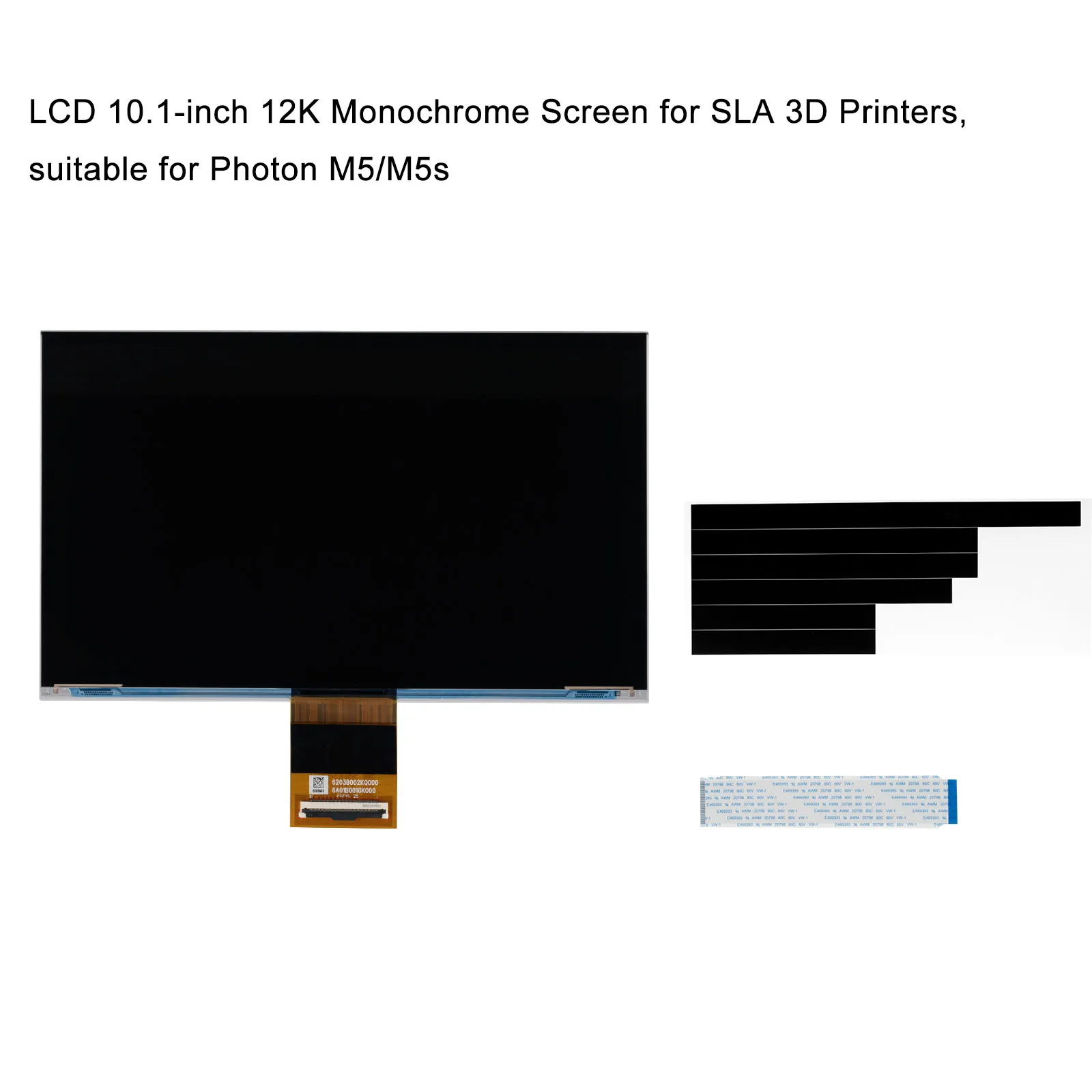 

LCD 10.1-inch 12K Monochrome Screen for SLA 3D Printers, suitable for Photon M5/M5s