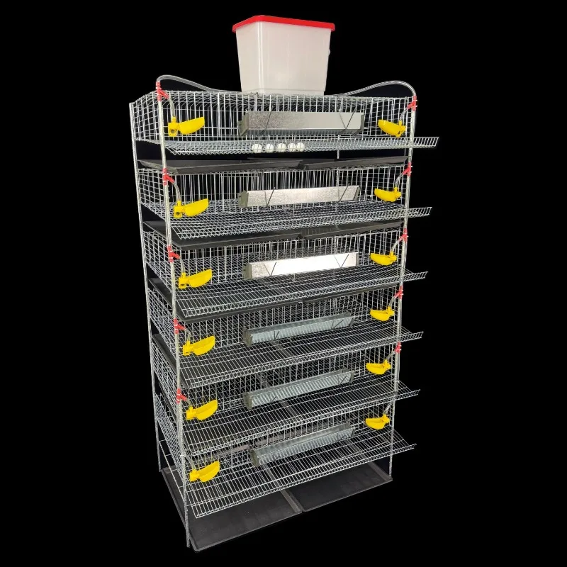 Vertical egg-laying quail cage 6-layer feeding drinking water thickened encrypted quail laying cage