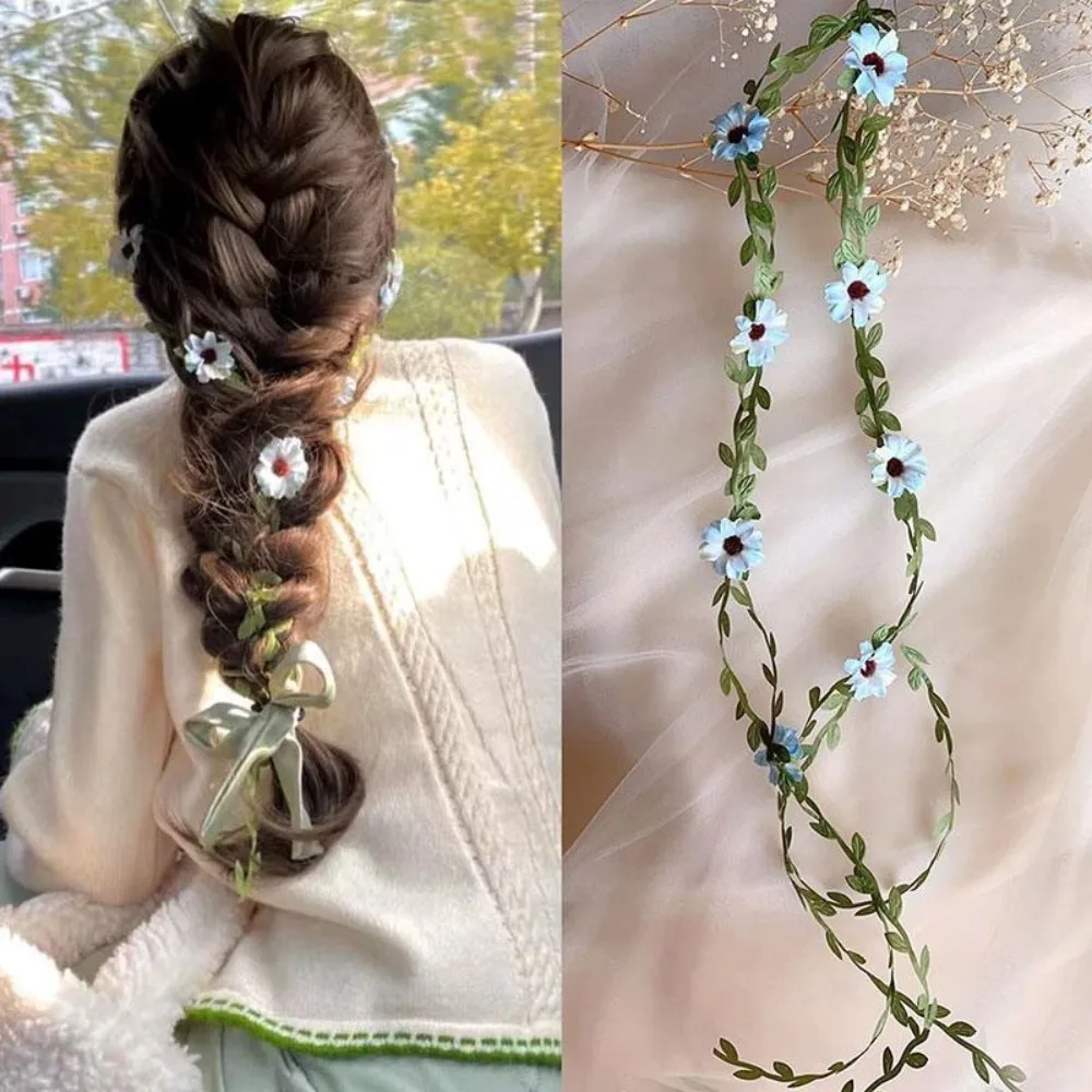 

Cute Forest Style Twisted Hair Bands Simulation Vines Headband Small Flowers Braided Hair Hair Accessories Women