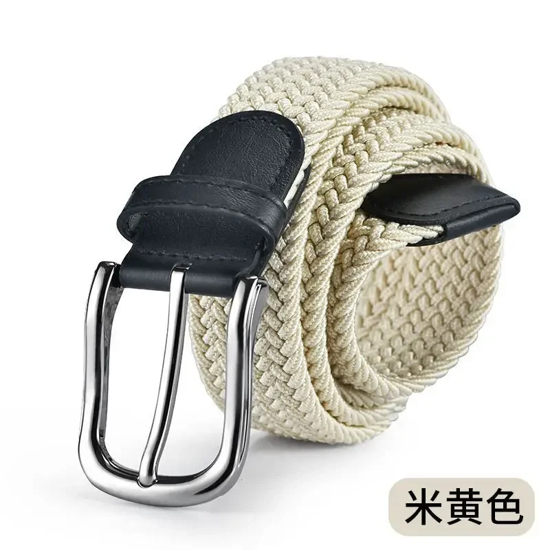 100 см 110 см 120 см новый дизайн, высокое качество, мужской повседневный ремень с тканой пряжкой, эластичный холст, универсальные женские брюки, универсальный смысл