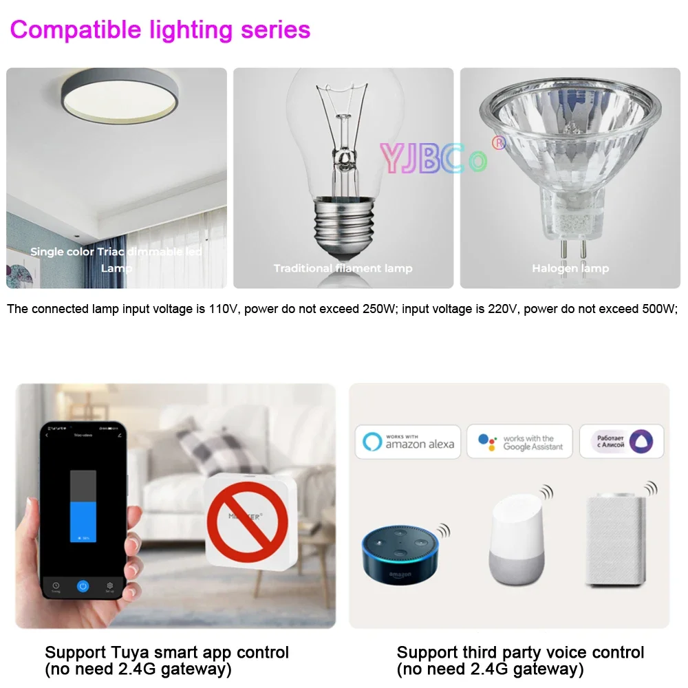 Imagem -03 - Lâmpadas Led Dimmer Remote Dimmer Dimmer Dimmer Dimmer Dimming Push Dimming Controlador Bluetooth Wifi ca Max 2.4g 500w 110v220v 24g