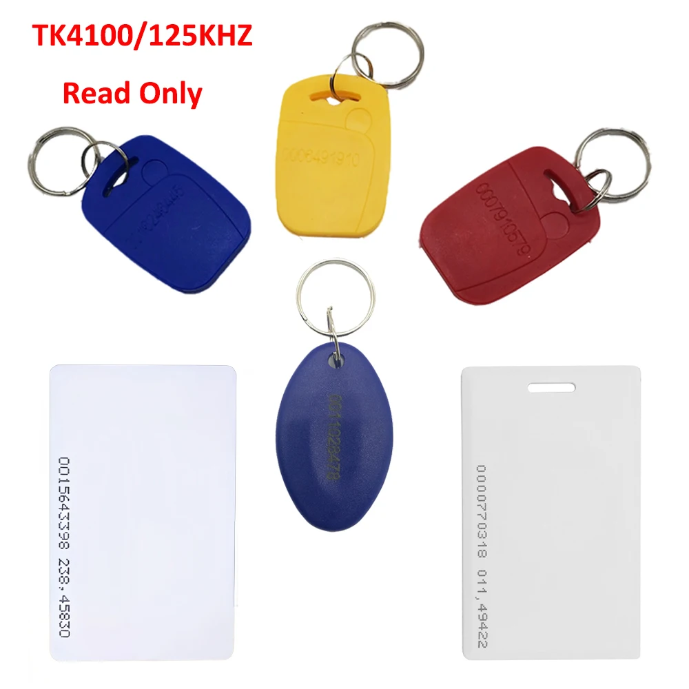 Time Attendance and Access Control System users Card RFID 125khz TK4100 Chip Read Only Thick Card Keyfobs