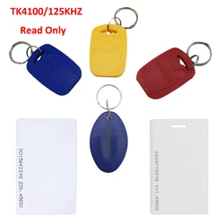 Sistema de control de acceso y tiempo de asistencia Tarjeta para usuarios RFID 125khz Chip TK4100 Llaveros de tarjeta gruesa de solo lectura