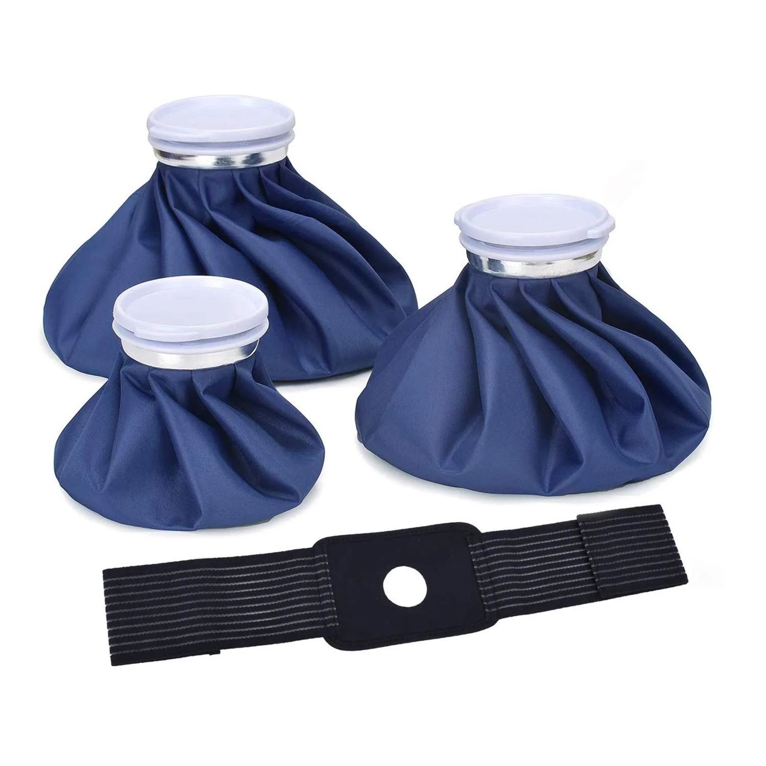 Vendaje para bolsa de hielo reutilizable, envoltura de soporte elástica y transpirable, cinturón fijo, vendaje de correa ajustable para bolsa de hielo, terapia de frío y caliente, 1 Uds.