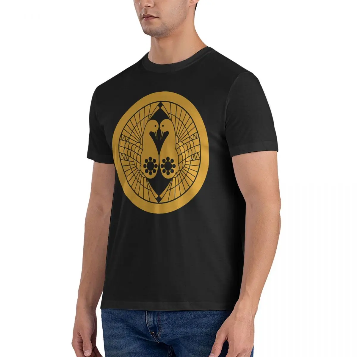 Nanbu Kamon T-Shirts for Men Japanese Clan Crest Logo Vintage Pure Cotton Tees Crew Neck Short Sleeve T Shirt Gift Idea Clothing