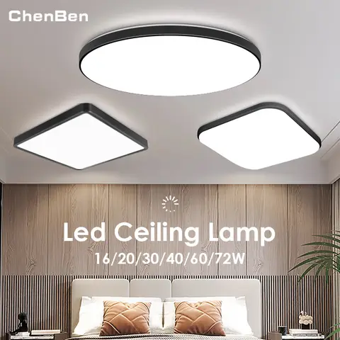 Led Ceiling Lamp Modern Square Ceiling Lights 18/30/40/72W Ceiling Lighting Fixture For Living Room Kitchen Bedroom Home Decor