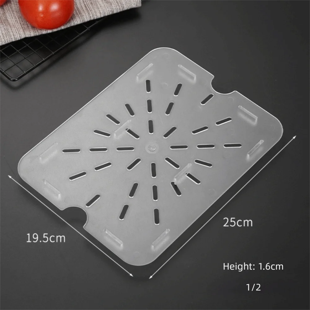 Acrylic Dish Drying Rack Nonslip Large Capacity Water Separation Tray 1/1 1/2 1/3 1/4 1/6 1/9 Lightweight Dish Drainer Rack