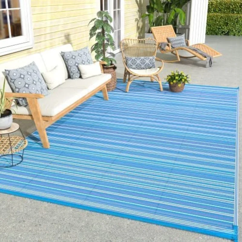 Portable Outdoor Woven Garden Mat Family Picnic Mat Camping Moisture-proof Cushion Carpet Mat