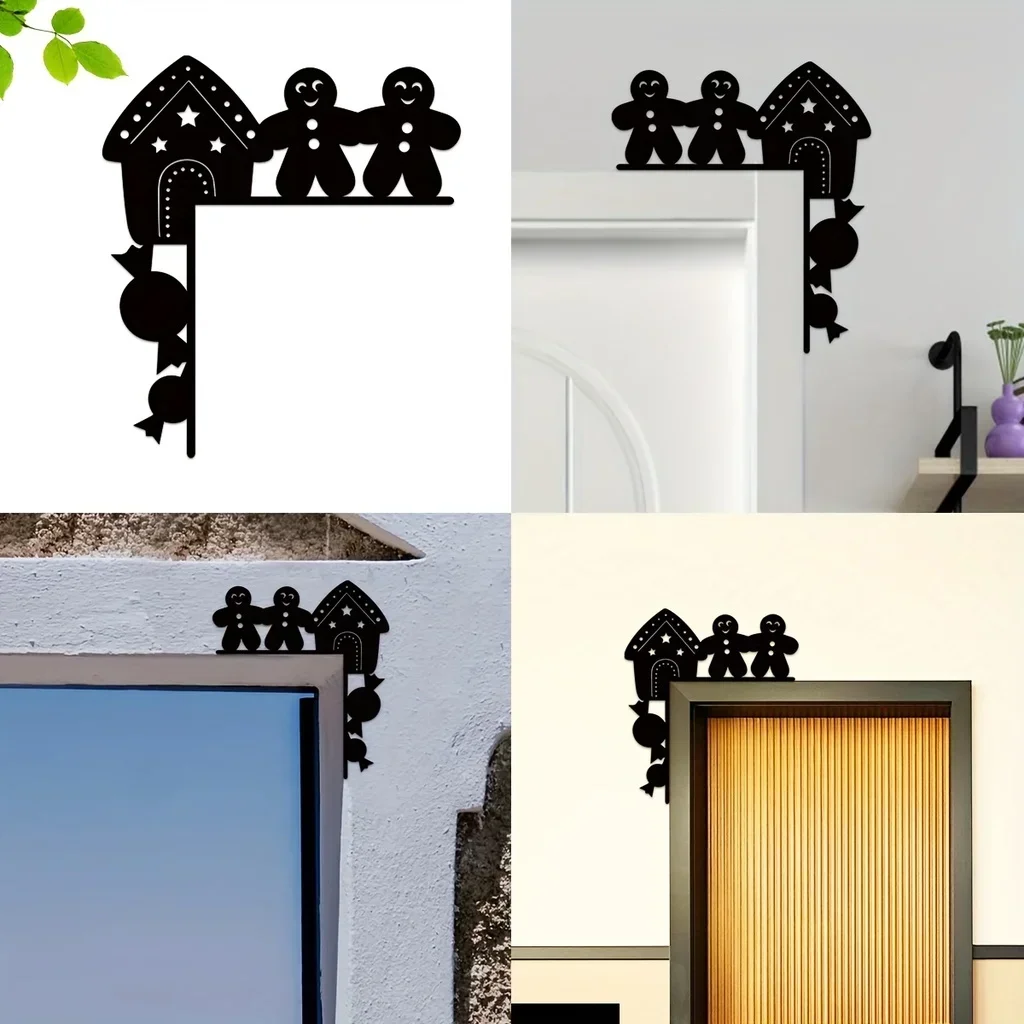 

CIFBUY Deco 1 шт. Рождественская силуэт домашние декоративные настенные наклейки дверная фоторамка