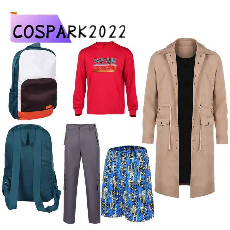 

Fantasia Dustin Henderson Cosplay Coat Costume Adult Men Hoodie Pants Shorts Bag Outfits Halloween Roleplay Carnival Party Suit