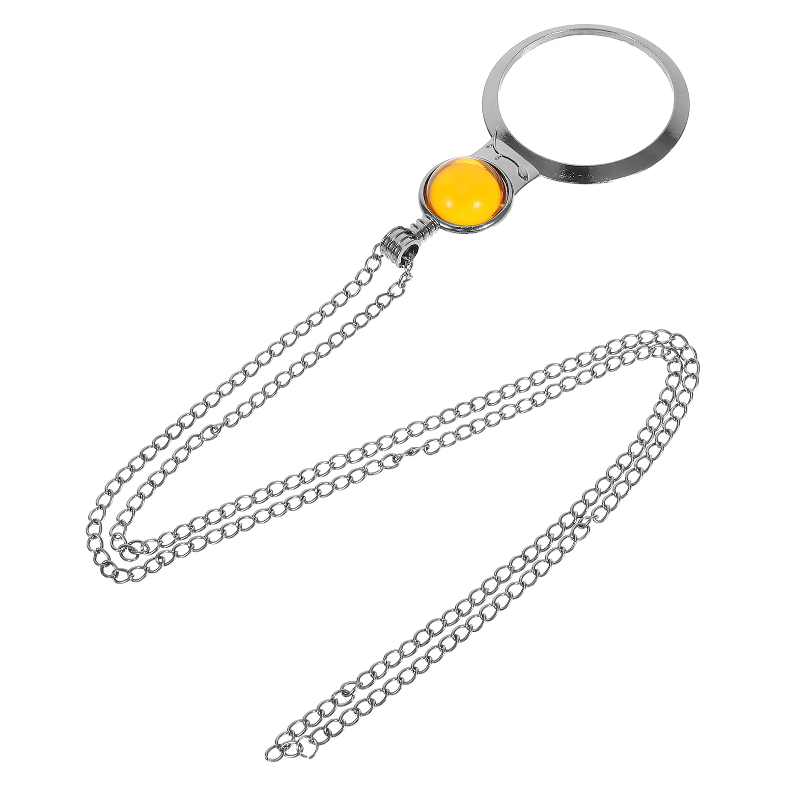 

Sweater Chain Magnifying Glass Necklace Woman Zinc Alloy Holiday Necklaces for Women