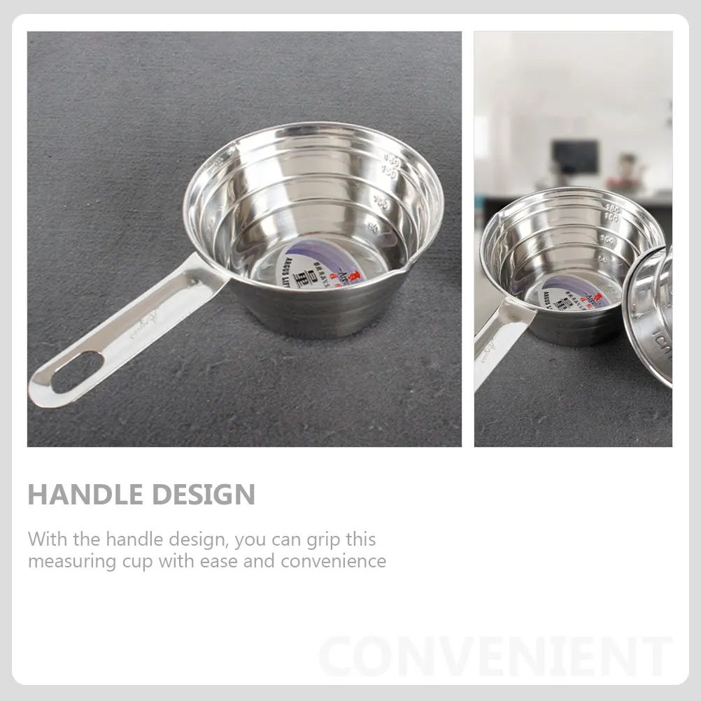 

Чашка из нержавеющей стали, цилиндр, мерные чашки, прозрачная шкала, компактный легкий инструмент для выпечки кофе, мерный контейнер
