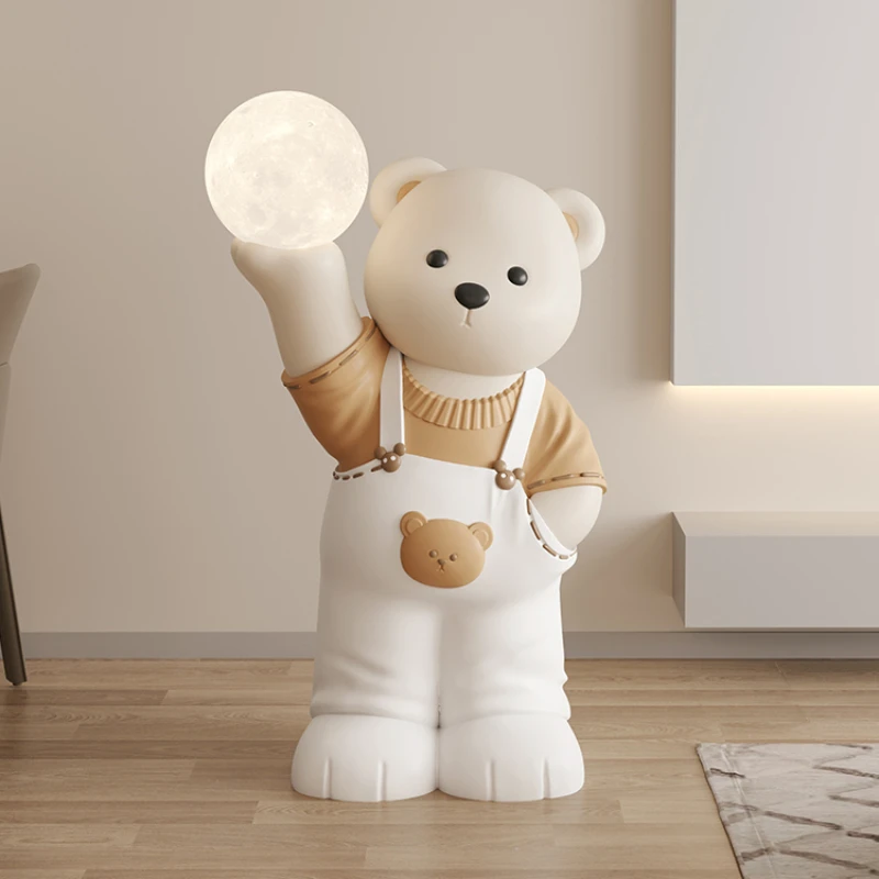 

Creative Bear Living Room Floor Decoration Large Bedroom Decoration TV Cabinet Sofa Side Light Luxury housewarming Opening Gift