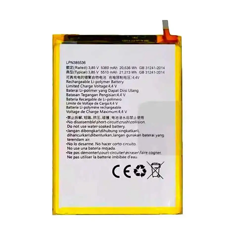 

High Compatibility For Hisense HLTE216T LPN385536 Fast Charging 5510mAh Mobile Phone Battery