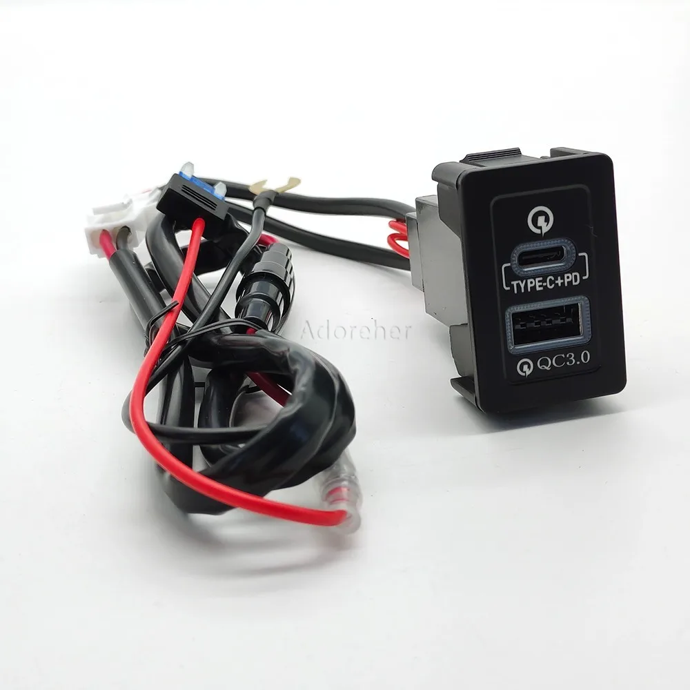 For Suzuki Swift SX4 for Vitara Car Quick Charger TYPE-C PD QC3.0 USB Interface Socket Charging Outlet Power Adapter Accessories