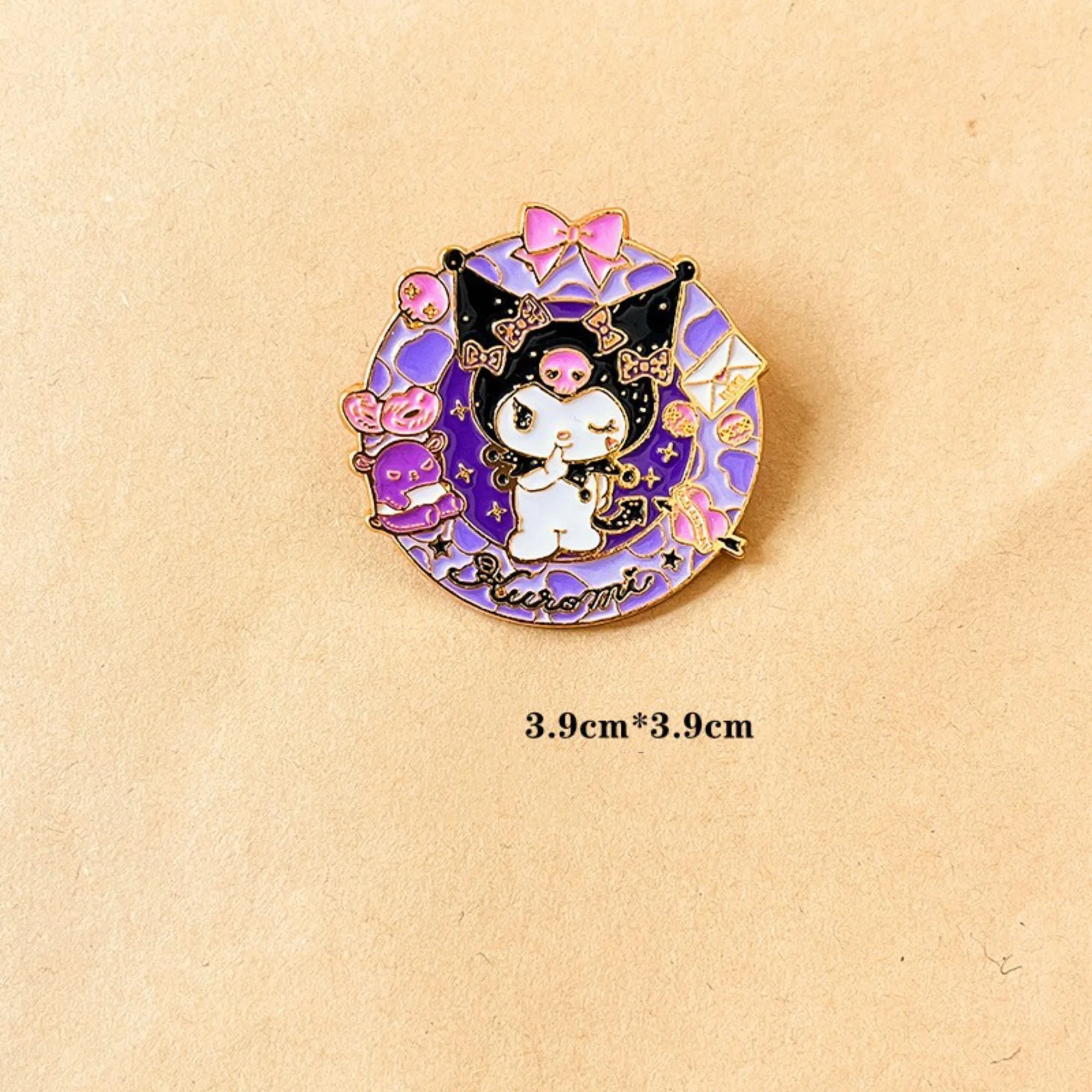 2024 Sanrio alloy brooch, high-end and niche, cute Kuromi Jade Guigou metal badge, student accessory