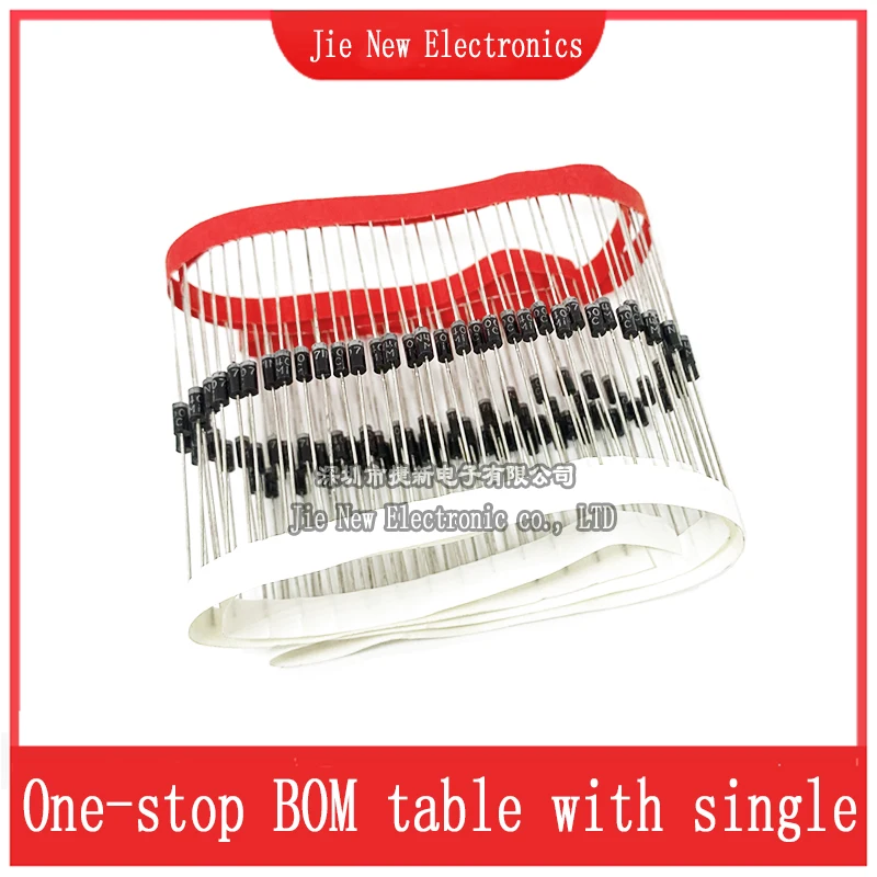 100PCS 1N4001 1N4004 1N4007 1N5819 FR107 UF4007  1N4148 DO-41 Rectifier Diode