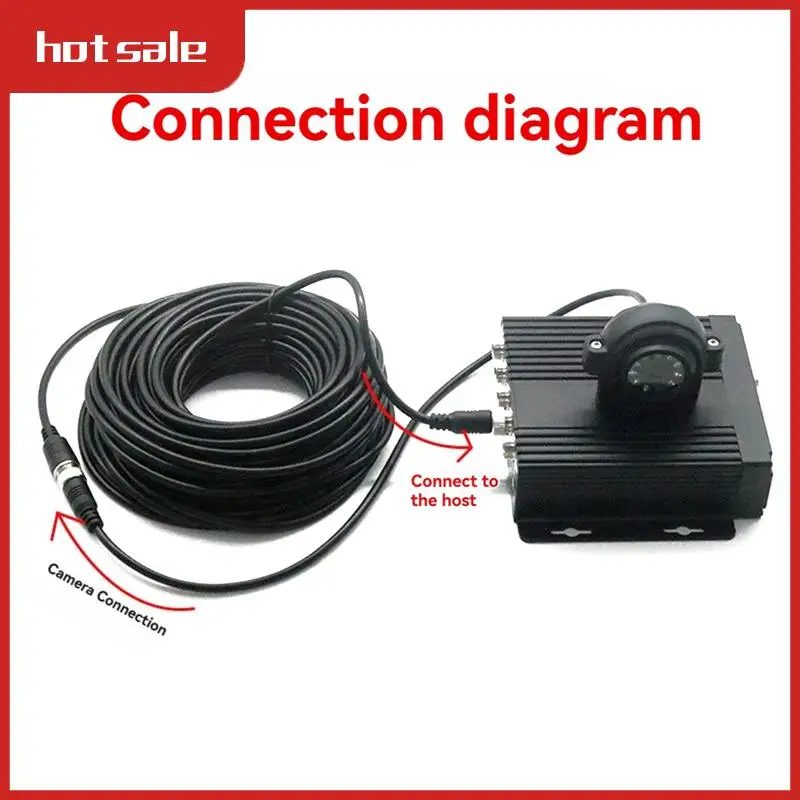 M12 4Pin Aviation Cable Camera Extension Wire For CCTV Camera System Mobile Car Surveillance DVR 10M
