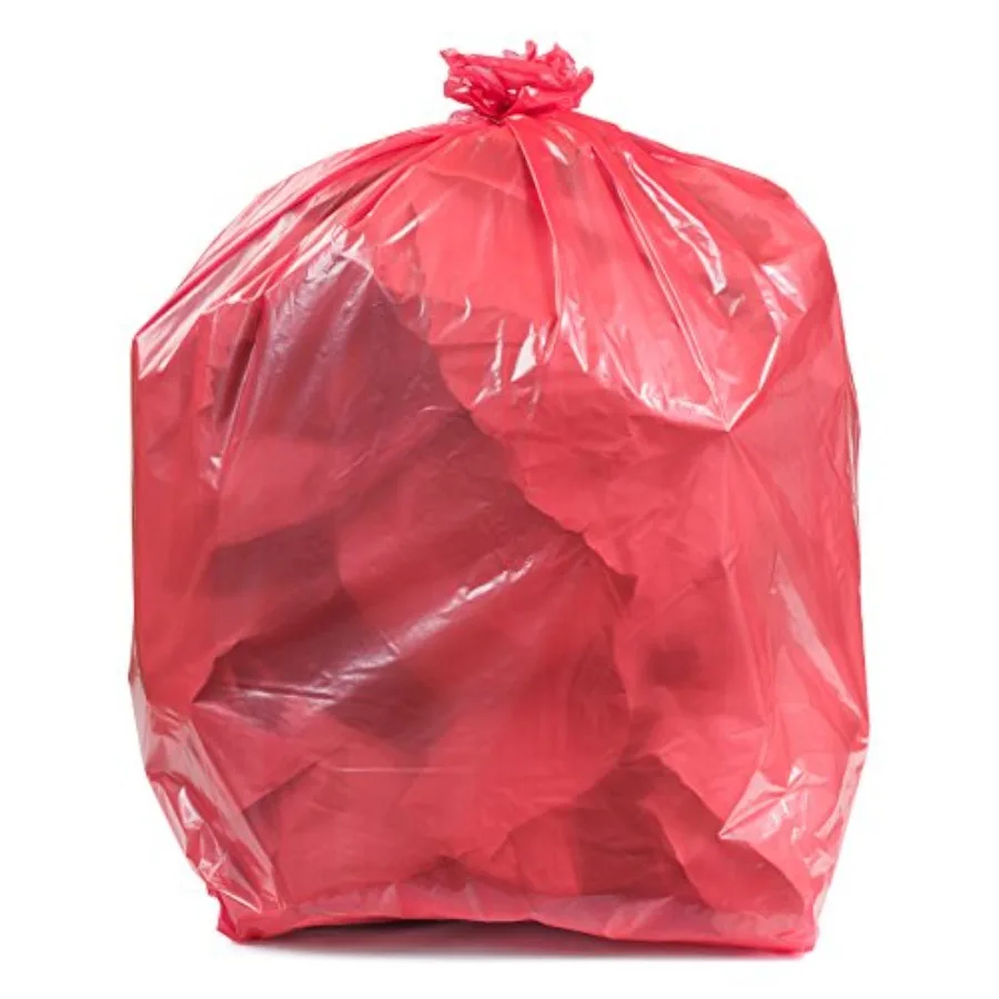 

32-33 Gallon Trash Bags │.5 Mil │ Red Garbage Can Liners │ 33'" x 39" 00