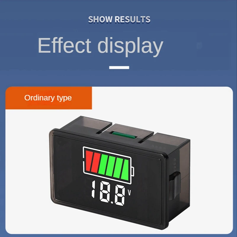 1 PCS Lithium Battery Capacity Meter Test Display LED Tester Voltmeter , Ordinary Type DC 8-100V