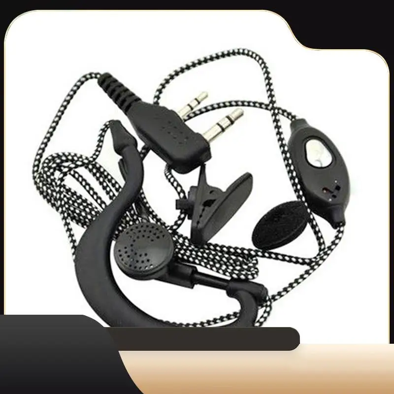 2pin fone de ouvido microfone para rádio segurança walkie talkie alta qualidade gancho orelha interfone para baofeng UV5R-T44C