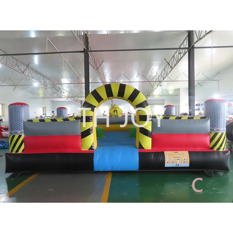 free air ship to door,interactive giant inflatable battle zone jousting game, 5x4m gladiator joust game court