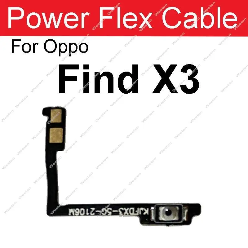 Cable flexible de volumen de alimentación para OPPO Find X2 X3 Lite X2 X3 Pro, botón lateral de volumen de alimentación, piezas de repuesto de cinta